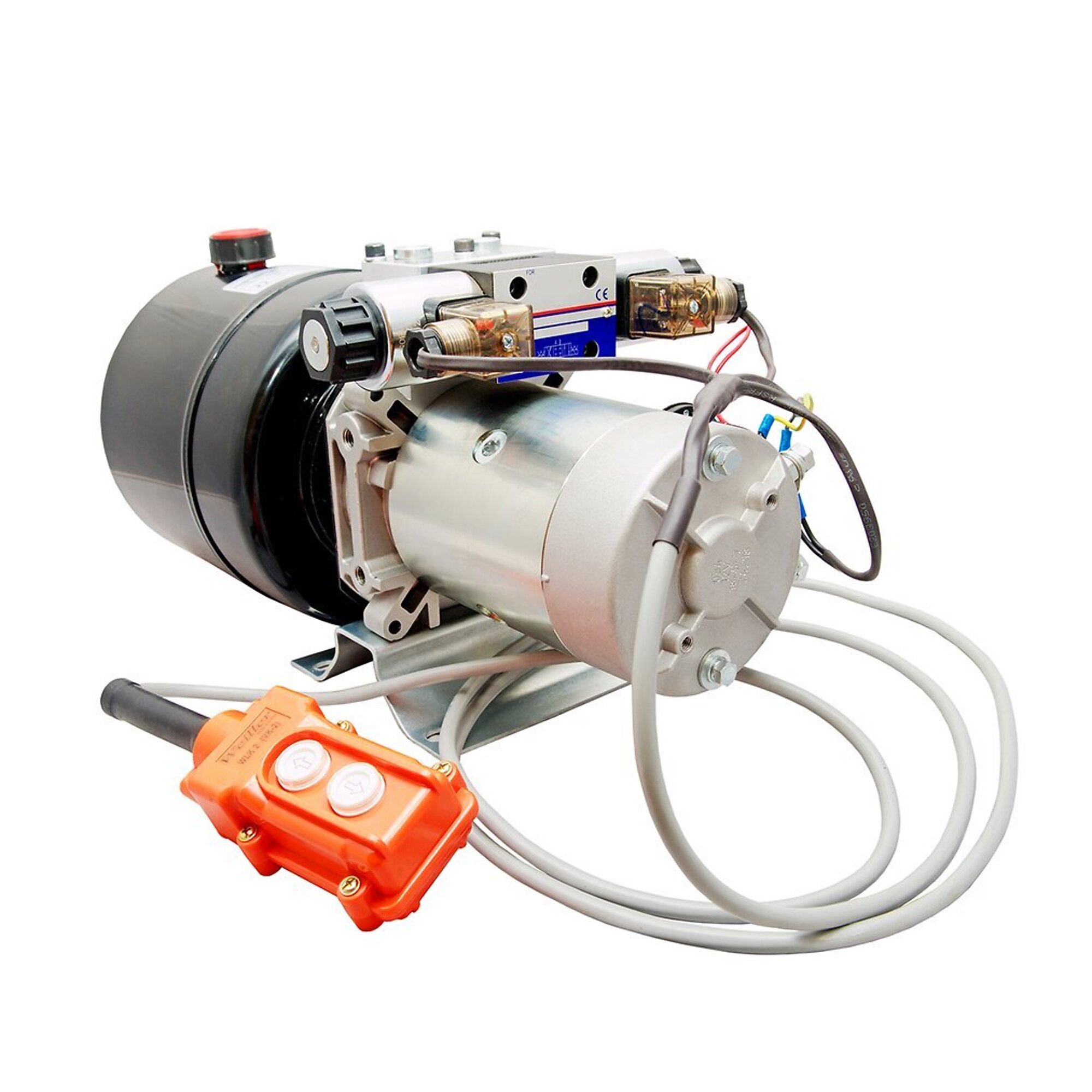 12V DC Double Acting Hydraulic Power Unit – 6 Qt Steel tank, 2600 PSI